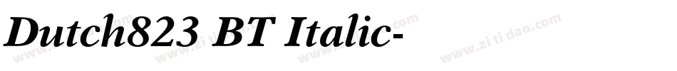 Dutch823 BT Italic字体转换